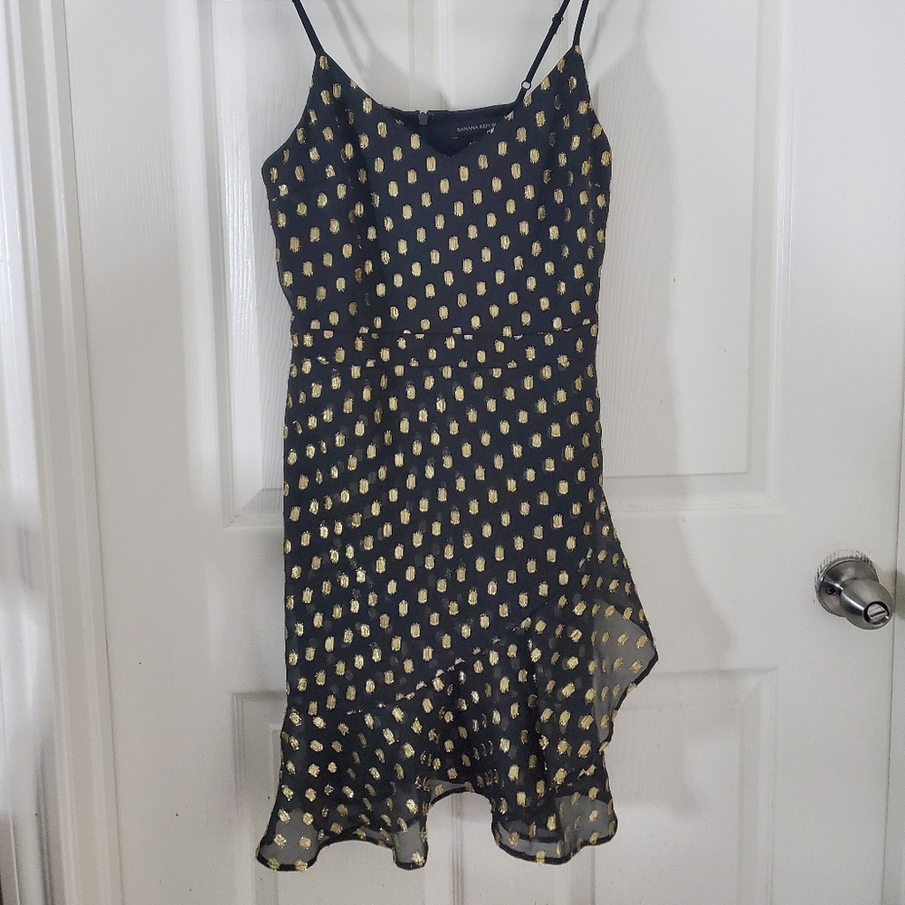 Banana Republic Metallic Black and Gold